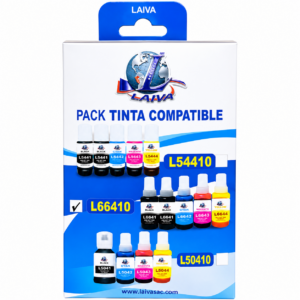 Tinta Pack Compatible Epson UV Brillante L6641 para Impresoras L210, L355, L380, L455, L495, L555, L575