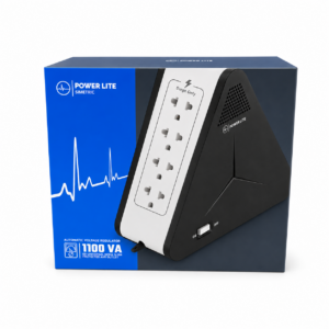 REGULADOR AUTOMATICO DE VOLTAJE SIMETRIC PLI-1110 DE 8 TOMAS POWER LITE