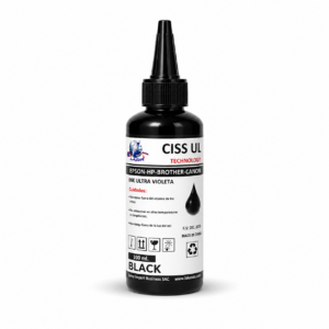 Tinta UV Brillante 100 ml en Botella Plástico para Impresoras